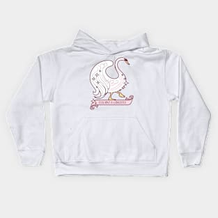 Elegant and graceful swan Kids Hoodie